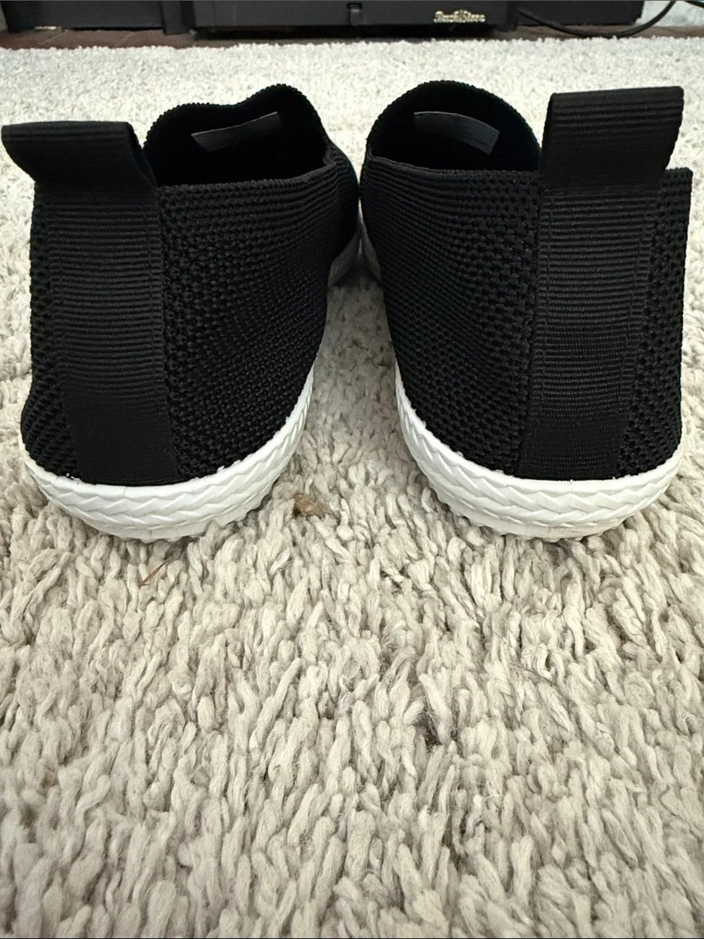 Tommy Bahama Black Knit Slip-On Loafers